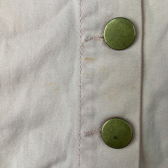 One Heart Pink Floral Embroidered Button Up Mini Skirt Size Medium & XL - Picture 5 of 7